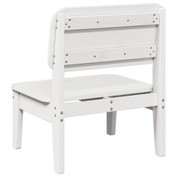 Chaises de jardin lot de 2 blanc 60x52,5x72 cm bois massif pin 