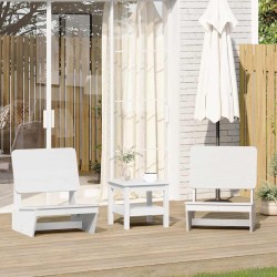 Chaises de jardin lot de 2 blanc 60x64x70,5 cm bois massif pin 