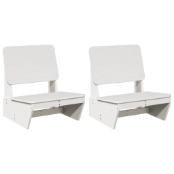 Chaises de jardin lot de 2 blanc 60x64x70,5 cm bois massif pin 