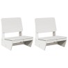 Chaises de jardin lot de 2 blanc 60x64x70,5 cm bois massif pin 