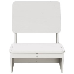 Chaises de jardin lot de 2 blanc 60x64x70,5 cm bois massif pin 