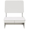 Chaises de jardin lot de 2 blanc 60x64x70,5 cm bois massif pin 