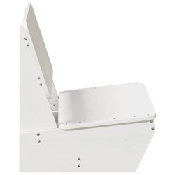 Chaises de jardin lot de 2 blanc 60x64x70,5 cm bois massif pin 