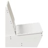 Chaises de jardin lot de 2 blanc 60x64x70,5 cm bois massif pin 