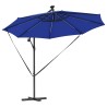 Parasol banane à mât déporté bleu azur 294 x 294 x 248 cm 