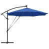 Parasol banane à mât déporté bleu azur 294 x 294 x 248 cm 