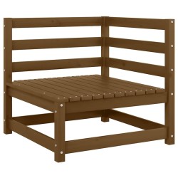 Canapés d'angle de jardin 2 pcs marron miel bois de pin solide 