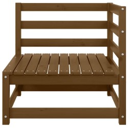 Canapés d'angle de jardin 2 pcs marron miel bois de pin solide 