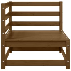 Canapés d'angle de jardin 2 pcs marron miel bois de pin solide 
