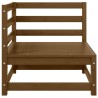 Canapés d'angle de jardin 2 pcs marron miel bois de pin solide 