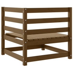 Canapés d'angle de jardin 2 pcs marron miel bois de pin solide 