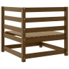 Canapés d'angle de jardin 2 pcs marron miel bois de pin solide 