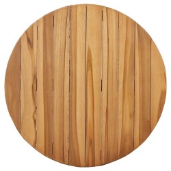Table de Bistrot de Jardin Ø70x75 cm en Bois Massif de Teck 
