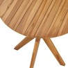 Table de Bistrot de Jardin Ø70x75 cm en Bois Massif de Teck 