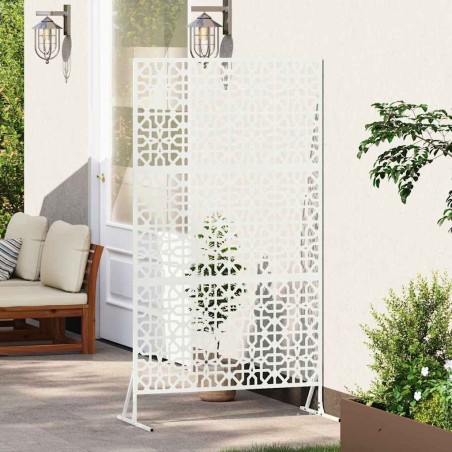 Écran de confidentialité – Blanc, 100x50x180 cm, Acier 