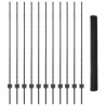 Piquets de clôture 22 pcs U-Channel Gris 140 cm Acier 