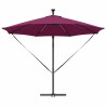 Parasol banane à mât déporté Rouge bordeaux 294 x 294 x 248 cm 