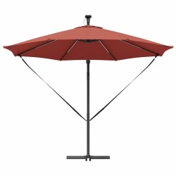 Parasol banane à mât déporté Couleur terre cuite 