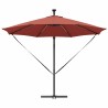 Parasol banane à mât déporté Couleur terre cuite 