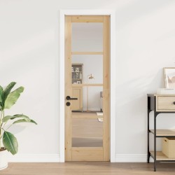 porte intérieure avec verre 'ORKDAL'61x198,5x4 cm en bois massif de pin 