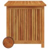 Boîte de rangement de jardin avec roues 60x50x58 cm Bois acacia  