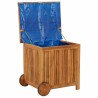 Boîte de rangement de jardin avec roues 60x50x58 cm Bois acacia  