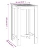Table de bar de jardin 60x60x105 cm Bois d'acacia solide  