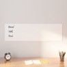 Tableau noir magnétique mural Blanc 100x30 cm Verre trempé 