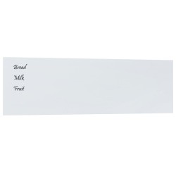 Tableau noir magnétique mural Blanc 100x30 cm Verre trempé 