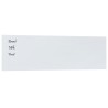 Tableau noir magnétique mural Blanc 100x30 cm Verre trempé 