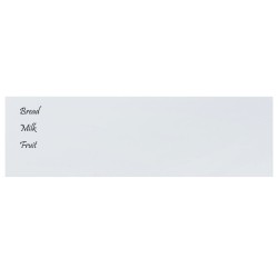 Tableau noir magnétique mural Blanc 100x30 cm Verre trempé 