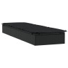 Chaise longue 1 pc avec coussin noir 201x55x62cm résine tressée 