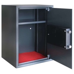 Coffre-fort numérique électronique gris foncé 35x31x50 cm en acier 