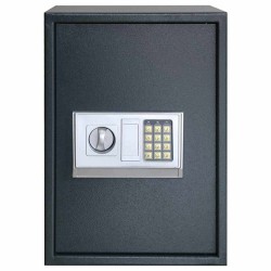 Coffre-fort numérique électronique gris foncé 35x31x50 cm en acier 