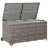 Boîte de rangement de jardin gris clair 120x65x61 cm rotin 