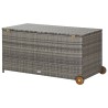 Boîte de rangement de jardin gris clair 120x65x61 cm rotin 