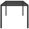 Table de Jardin Noire 190x90x75 cm Poly Rattan 