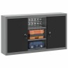 Armoire à outils murale avec panneau perforé Noir 100x20x55 cm Acier 