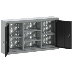 Armoire à outils murale avec panneau perforé Noir 100x20x55 cm Acier 