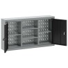 Armoire à outils murale avec panneau perforé Noir 100x20x55 cm Acier 