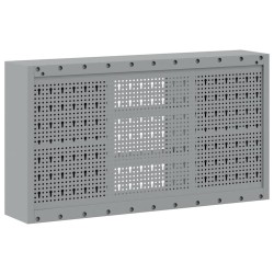 Armoire à outils murale avec panneau perforé Noir 100x20x55 cm Acier 