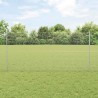 Clôture en fil soudé avec 22 poteaux U Argent 1,2x25 m Acier 
