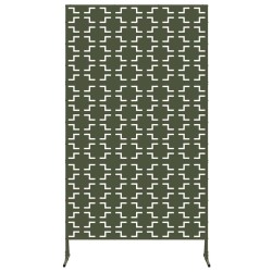Écran de confidentialité vert olive 100x50x180 cm, en acier. 