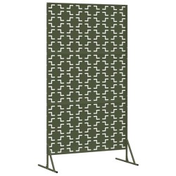 Écran de confidentialité vert olive 100x50x180 cm, en acier. 