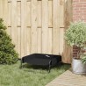 lit pour chien surélevé Noir Tissu Oxford et Acier 
