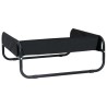 lit pour chien surélevé Noir Tissu Oxford et Acier 