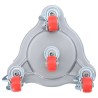 Roulettes pour meubles 4 pièces avec élévateur 14,5 x 13,5 x 4 cm Acier 400 kg 