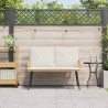 Banc de jardin Naturel 114x64x78 cm Poly Rattan 