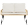 Banc de jardin Naturel 114x64x78 cm Poly Rattan 