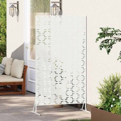Écran de confidentialité blanc 100x50x180 cm en acier 